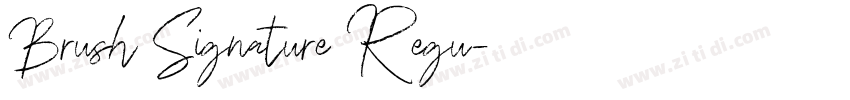 Brush Signature Regu字体转换 Brush Signature Regu字体转换